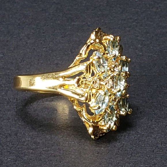 Vintage Ladies Cocktail Ring Size 8 - Picture 2 of 6